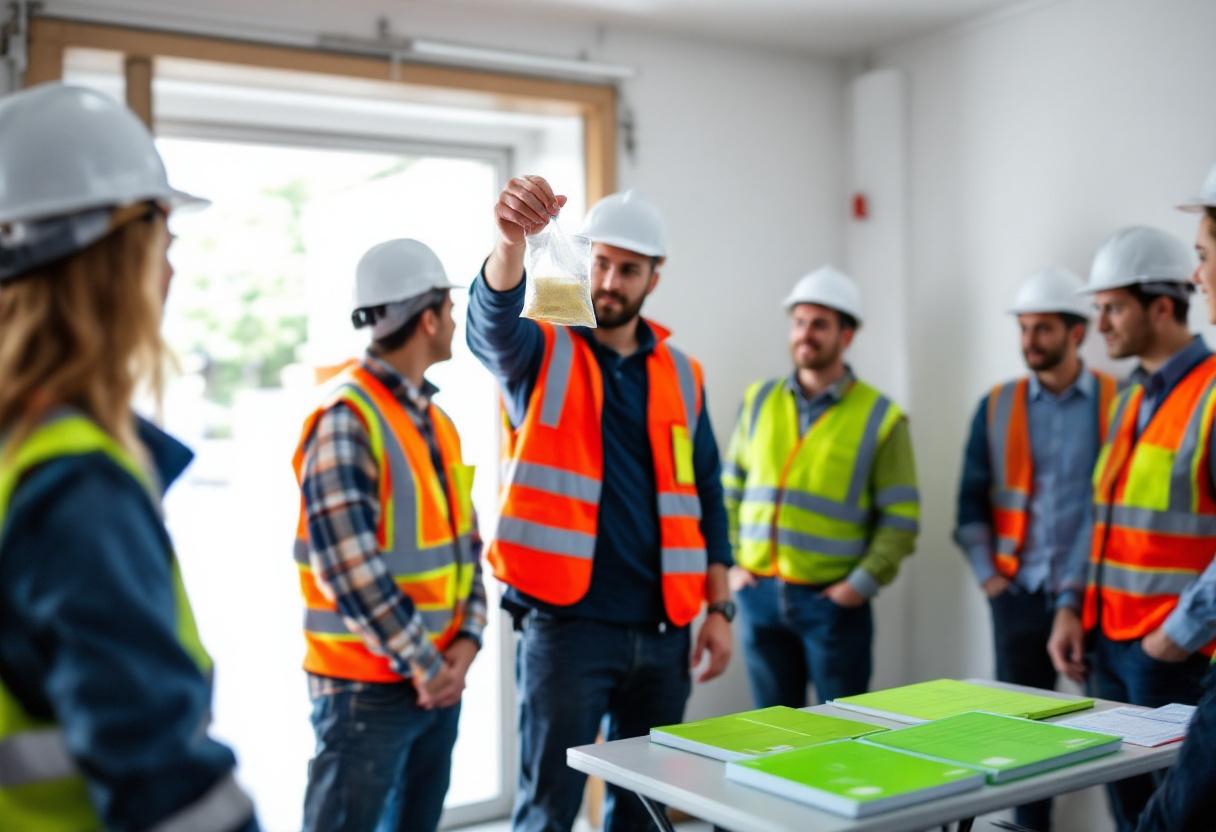 Classroom asbestos training session in progress