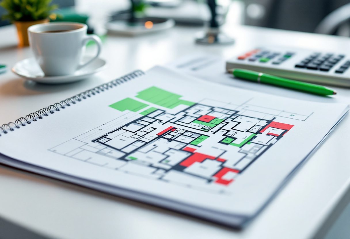 Consultant preparing an asbestos management plan on site